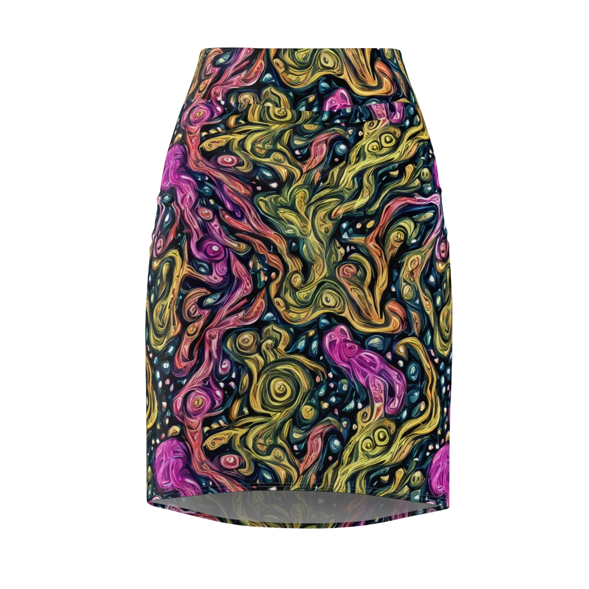 Prismatic Currents on Pencil Skirt — Front