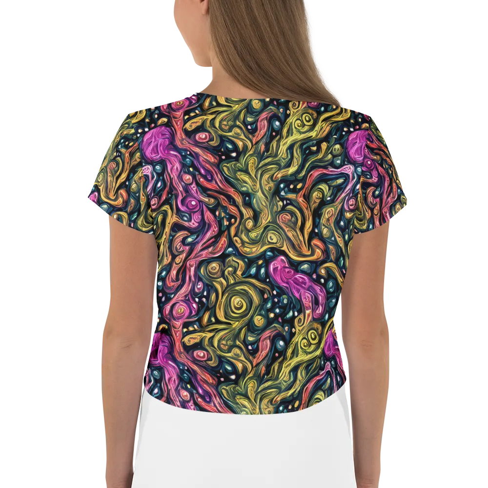 Prismatic Currents on Crop Tee — Back
