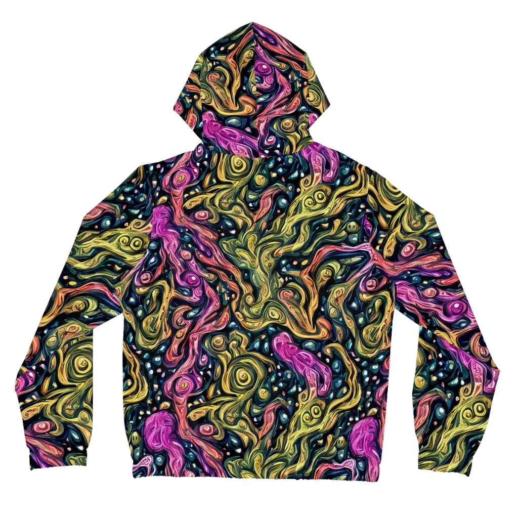 Prismatic Currents on Women's Full-Zip Hoodie — Back