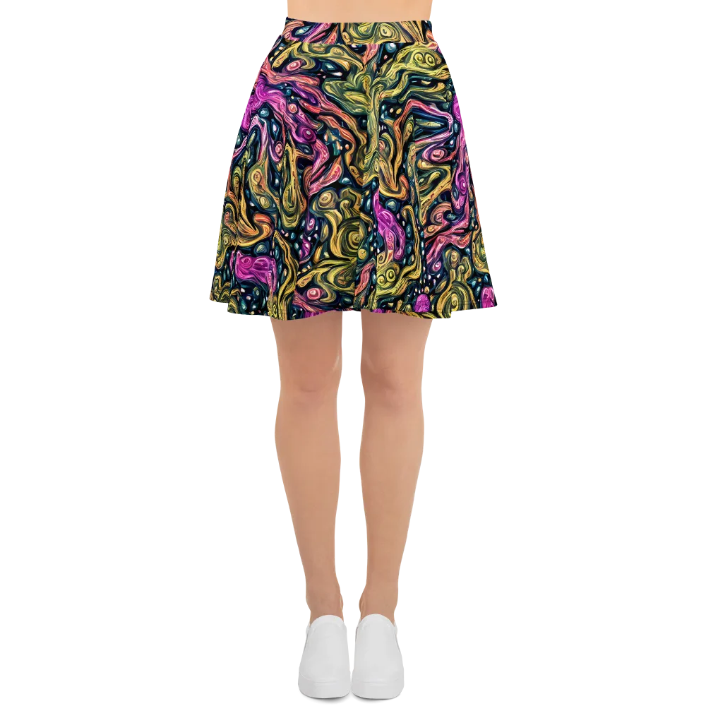 Prismatic Currents on Skater Skirt — Front