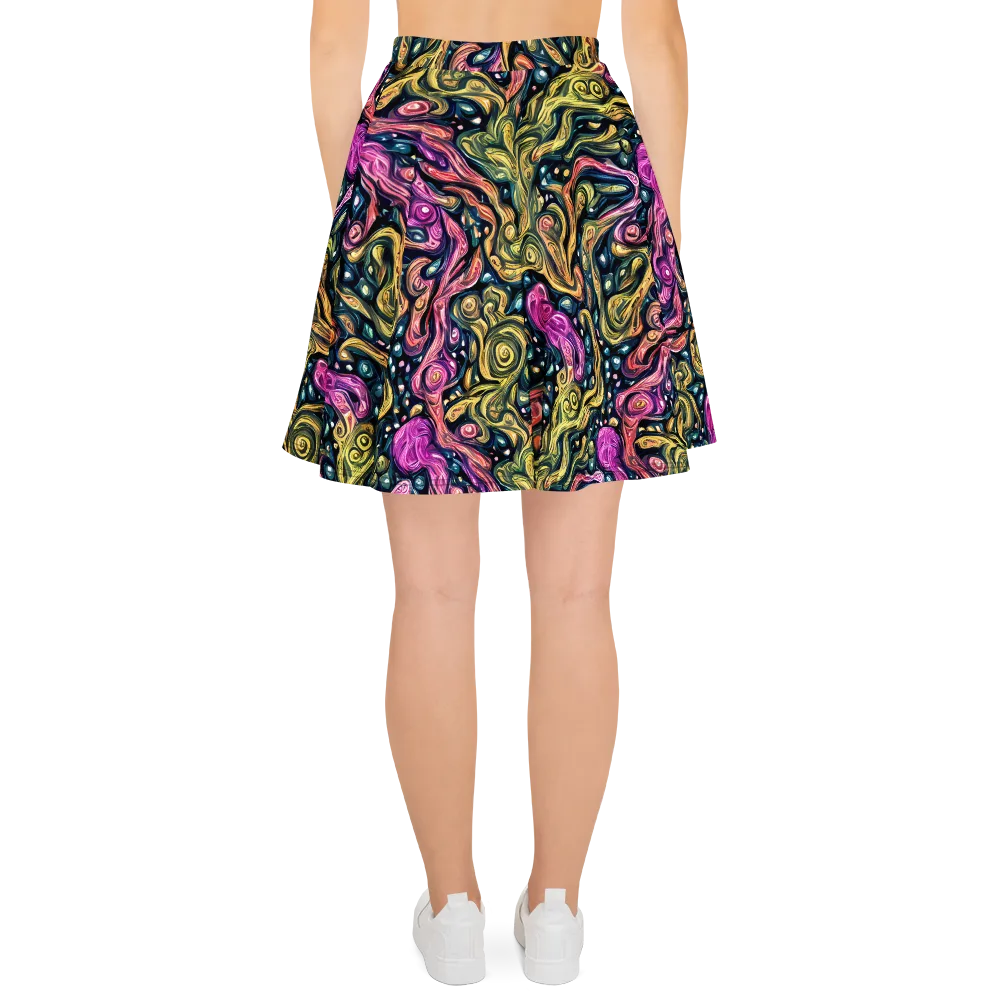 Prismatic Currents on Skater Skirt — Back