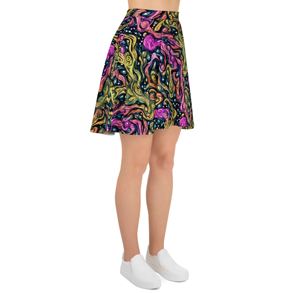 Prismatic Currents on Skater Skirt — Right