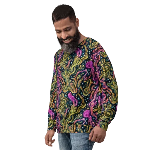 Prismatic Currents on a Sweatshirt