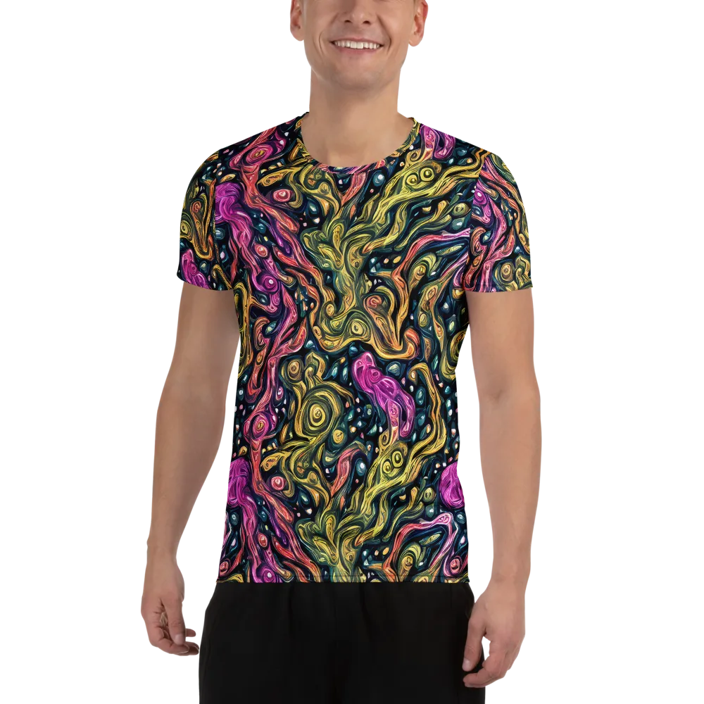 Prismatic Currents on Men's Athletic T-Shirt — Front