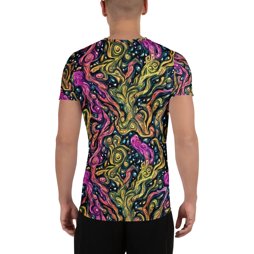 Prismatic Currents on Men's Athletic T-Shirt — Back