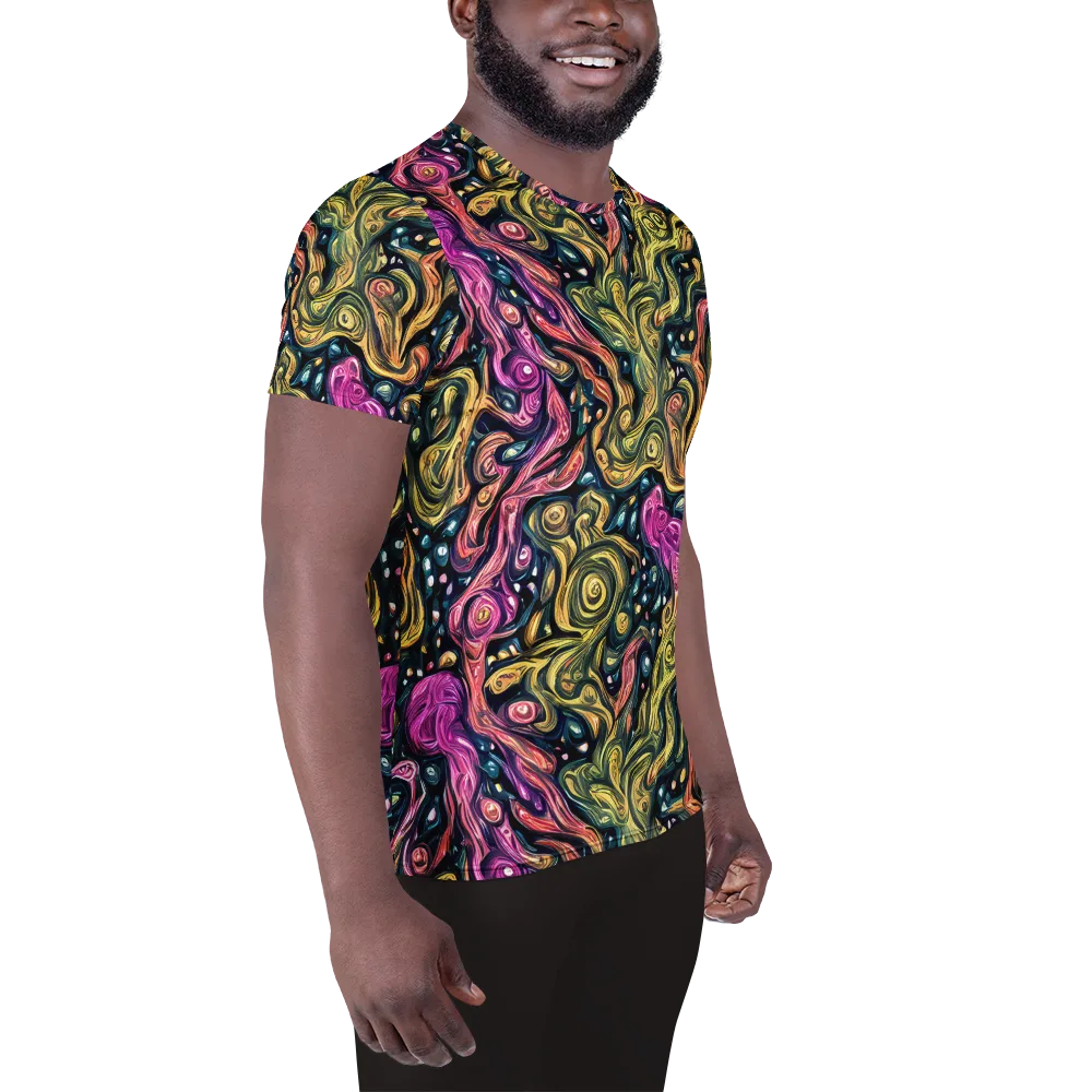 Prismatic Currents on Men's Athletic T-Shirt — Right