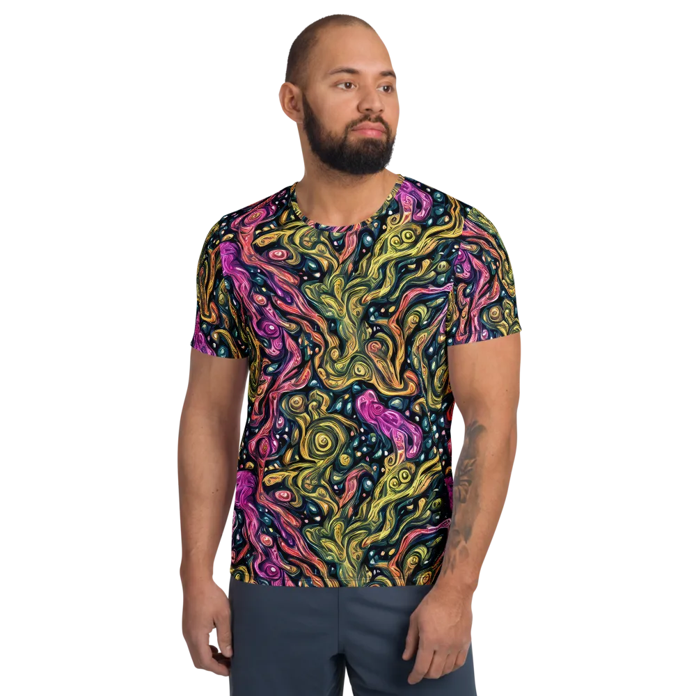 Prismatic Currents on Men's Athletic T-Shirt — Front
