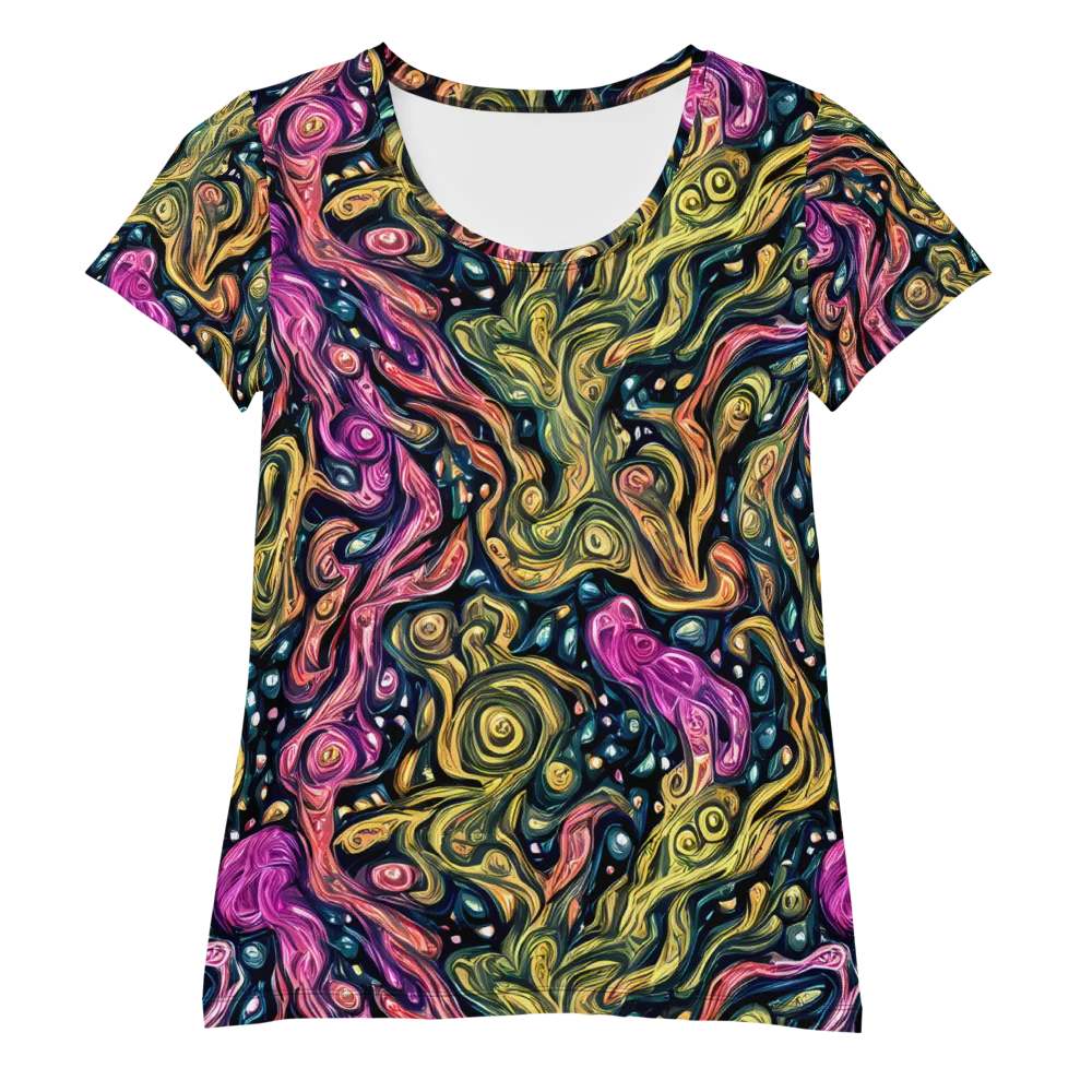 Prismatic Currents on Women's Athletic T-Shirt — Front