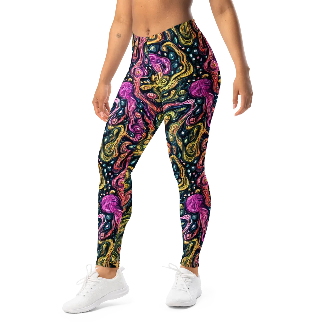 Prismatic Currents on Leggings — Left Front