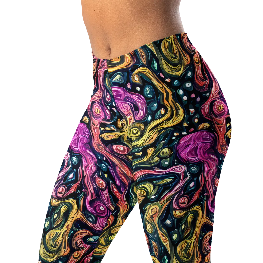 Prismatic Currents on Leggings — Left Front