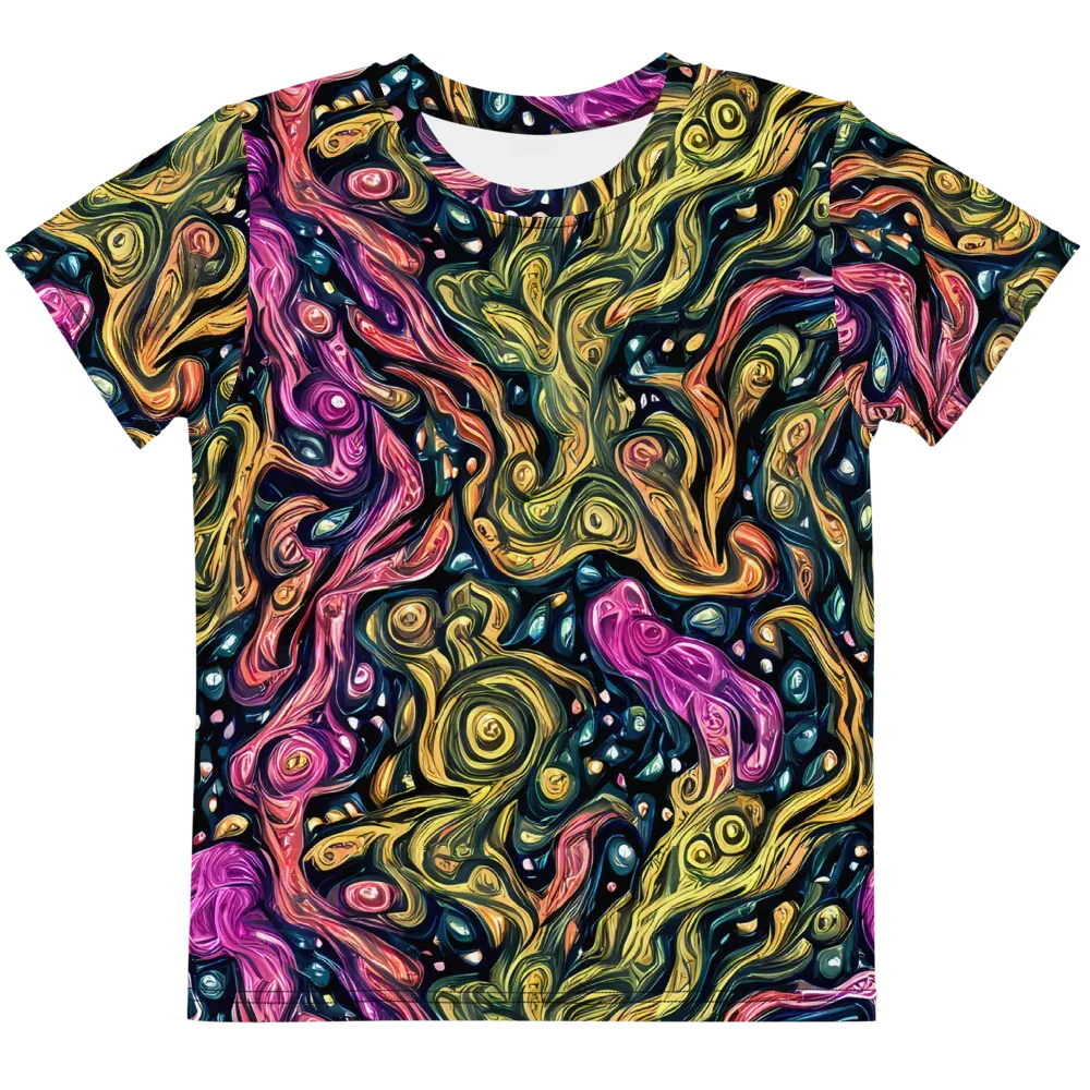Prismatic Currents on Kids Crew Neck T-Shirt — Front