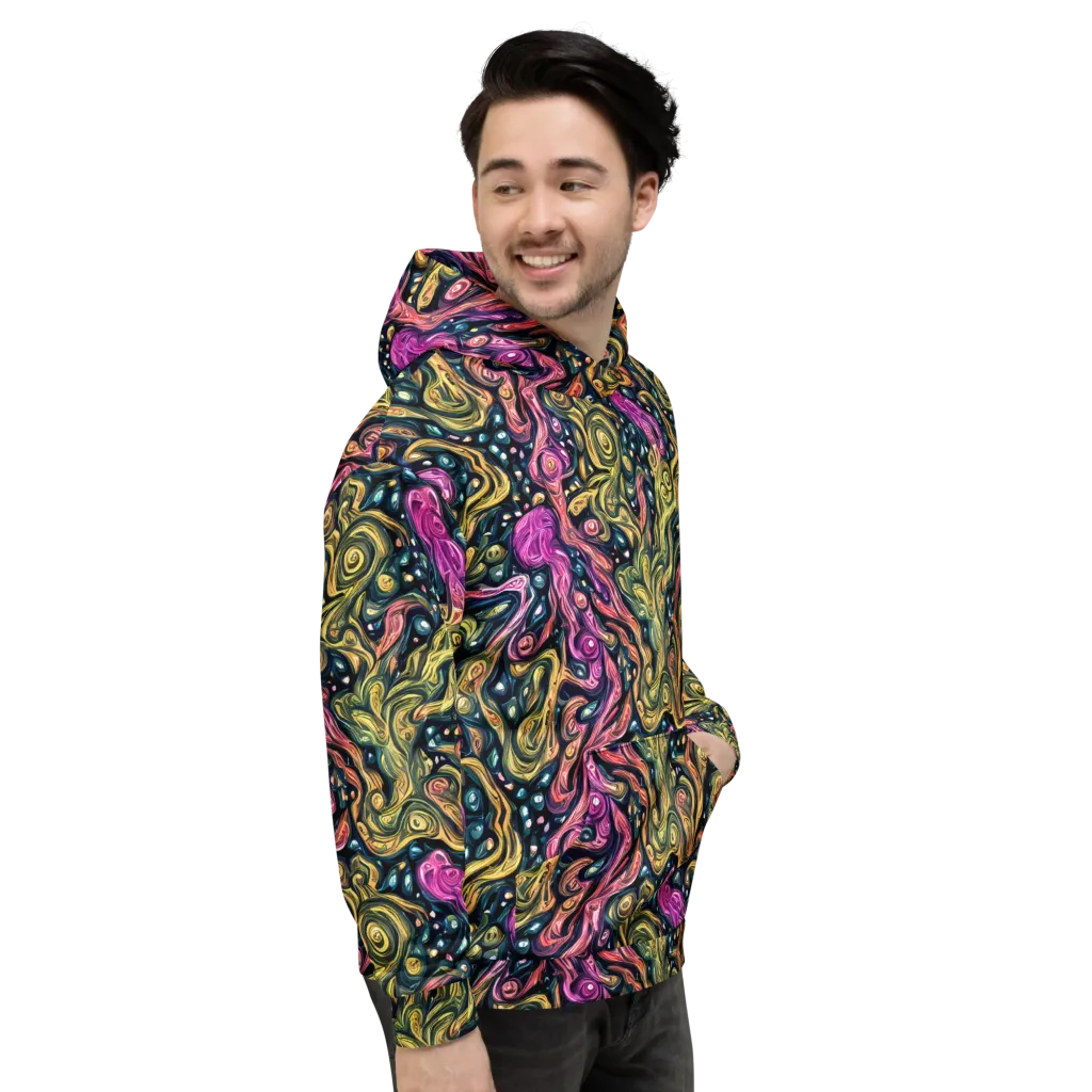 Prismatic Currents on Hoodie — Right