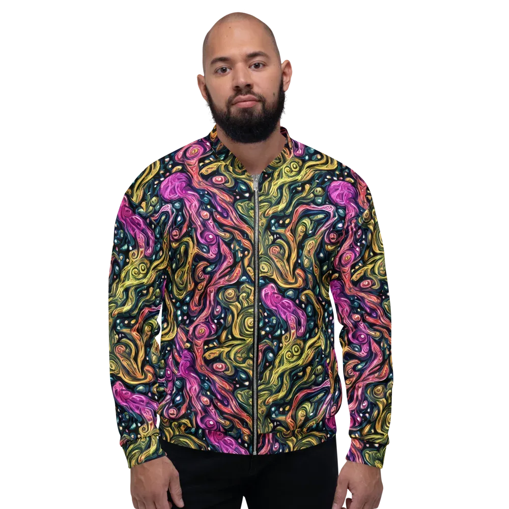 Prismatic Currents on Bomber Jacket — Front