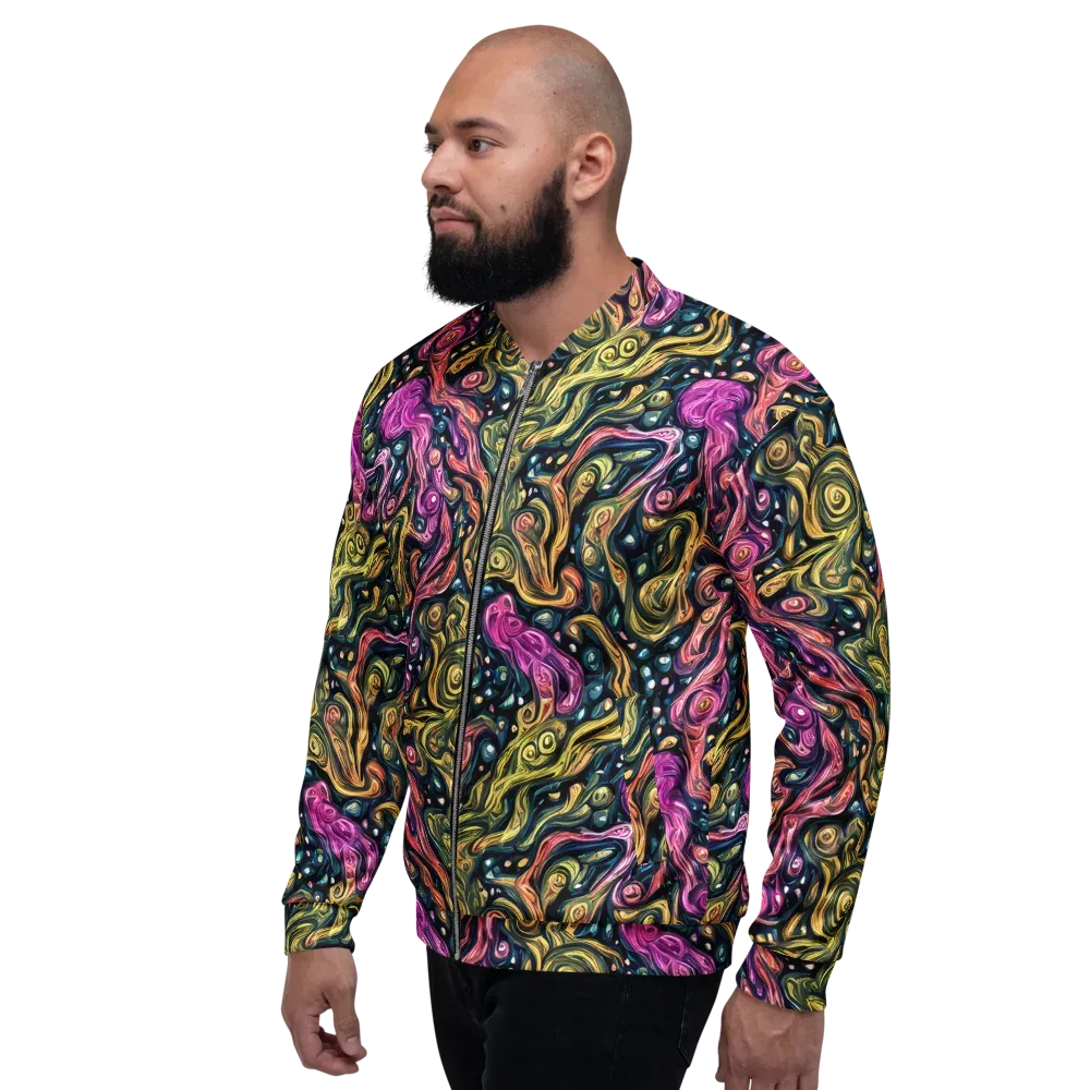Prismatic Currents on Bomber Jacket — Left