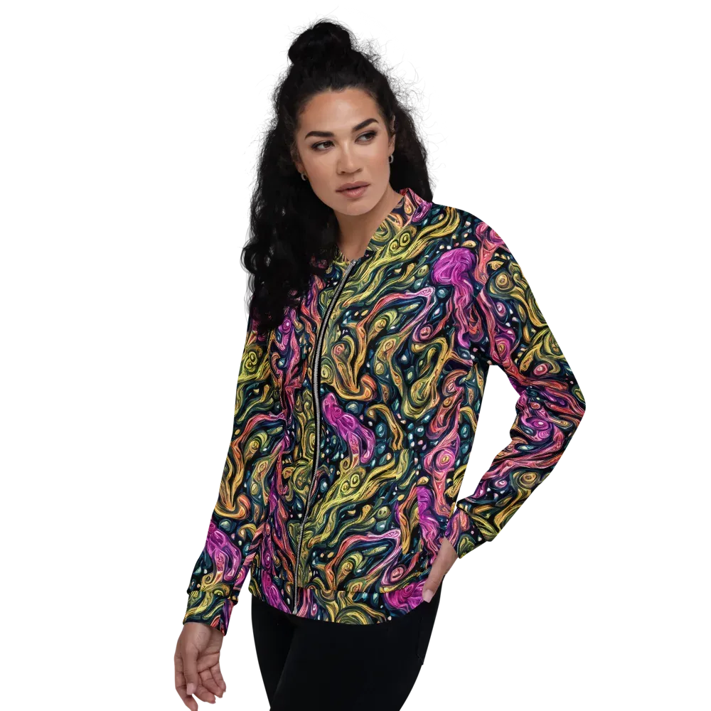 Prismatic Currents on Bomber Jacket — Left