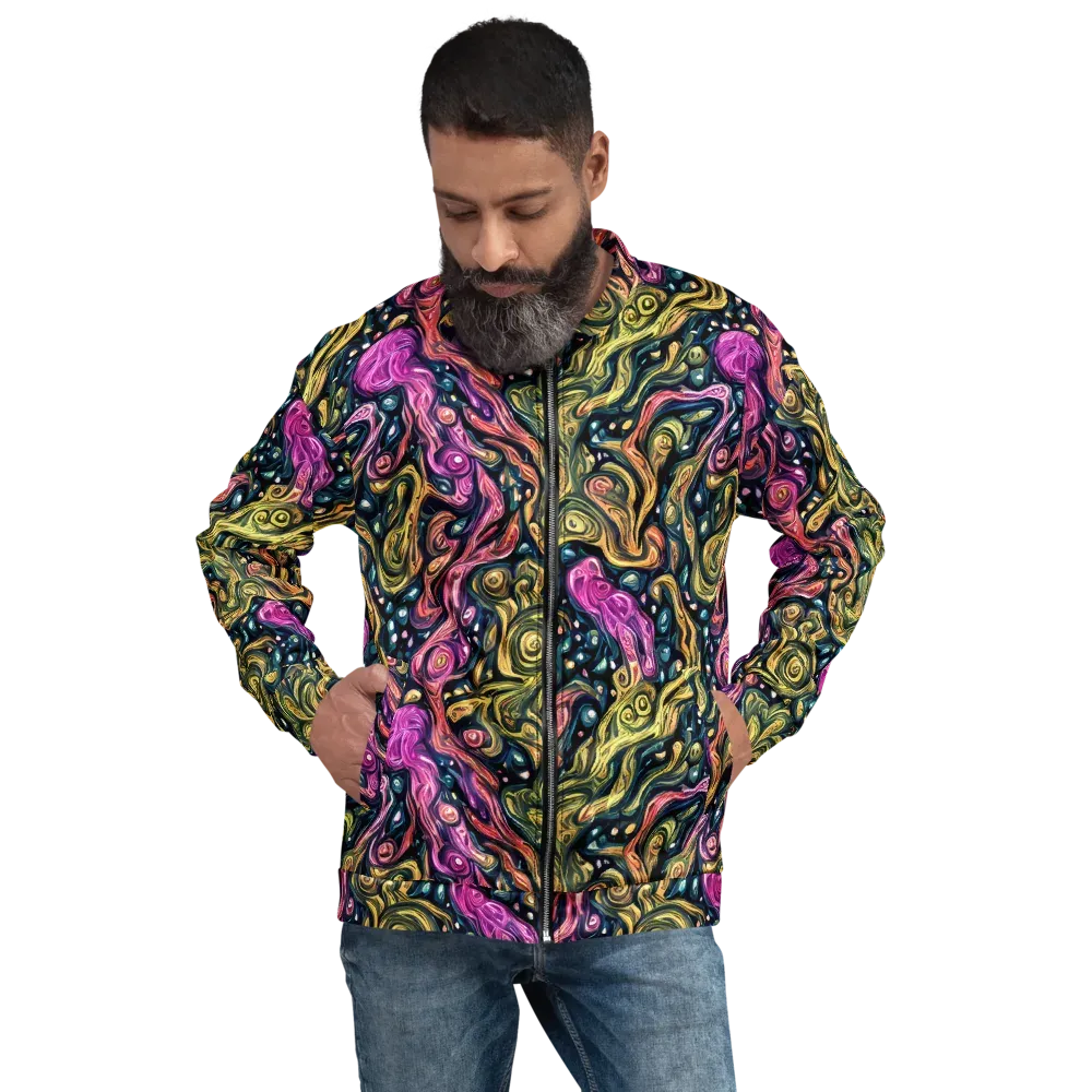 Prismatic Currents on Bomber Jacket — Front