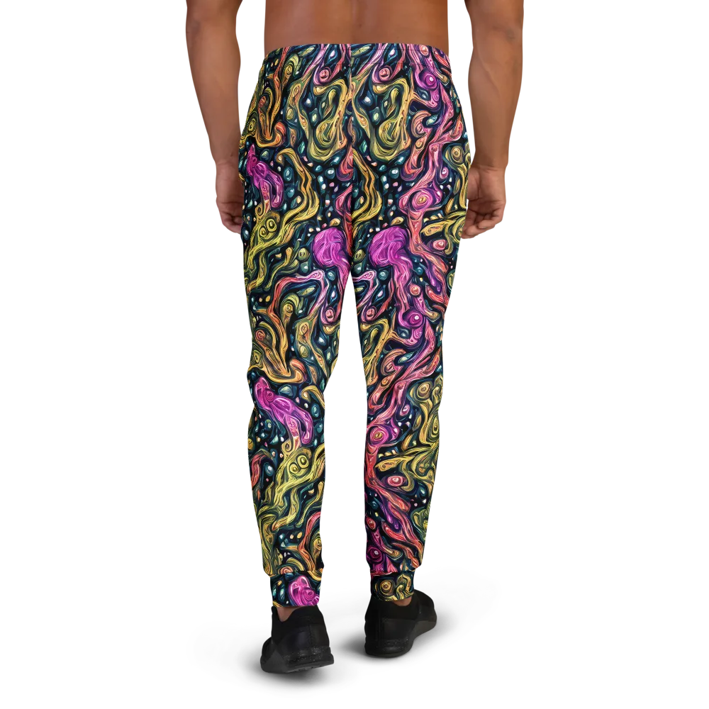 Prismatic Currents on Men's Joggers — Back