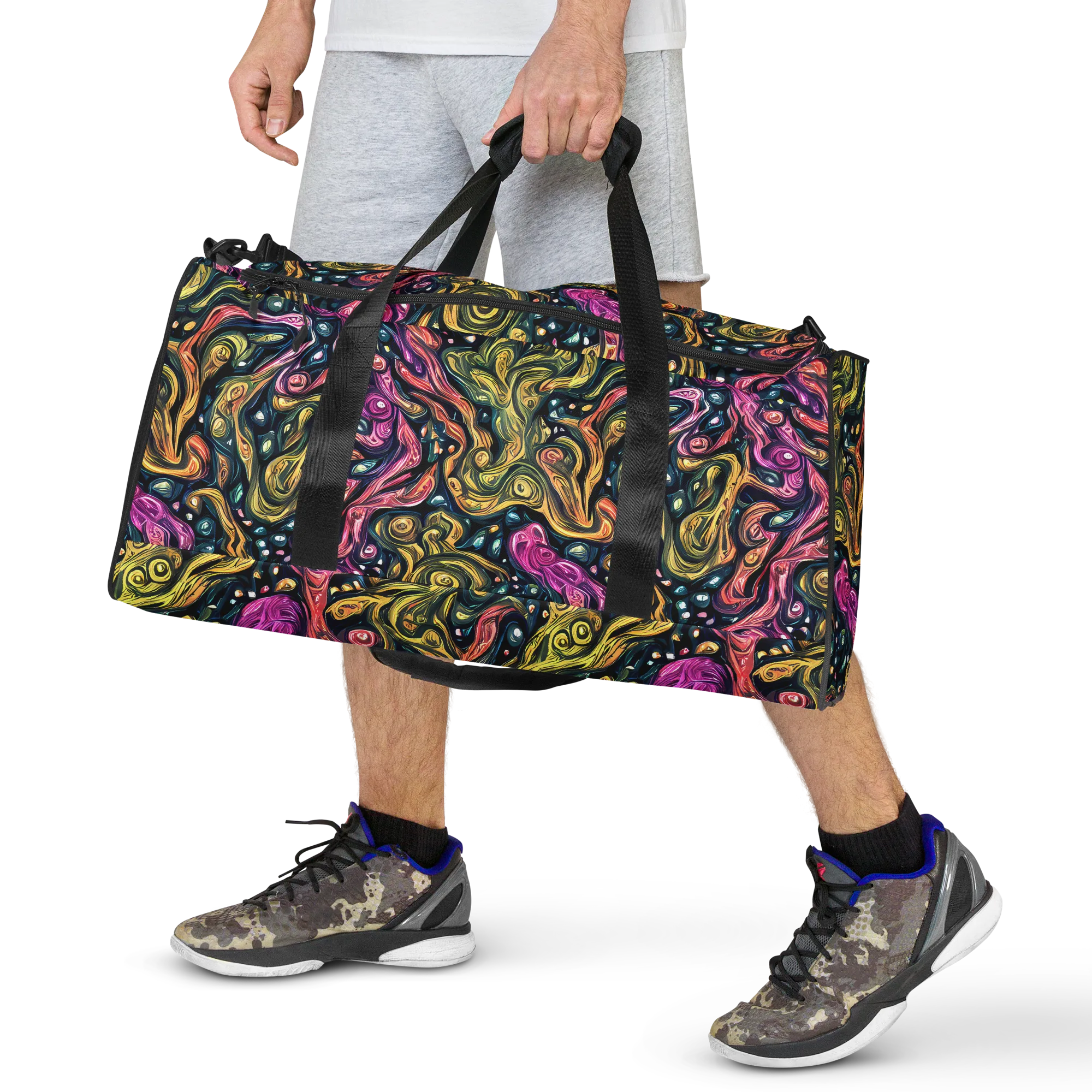 Prismatic Currents on Duffle Bag — Front