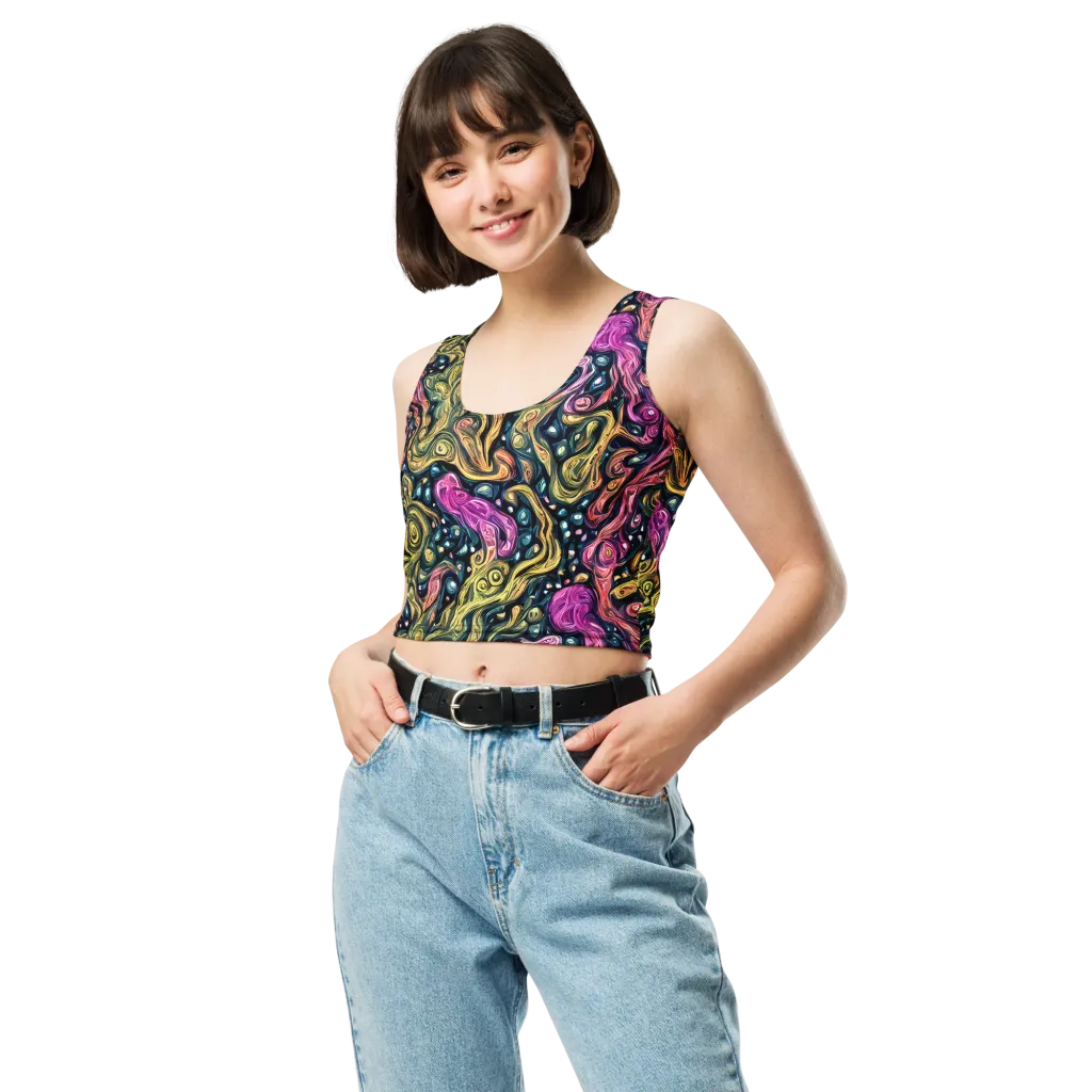 Prismatic Currents on Crop Top — Front