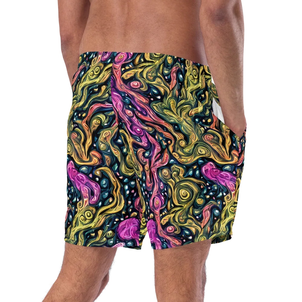 Prismatic Currents on Swim Trunks — Right Back