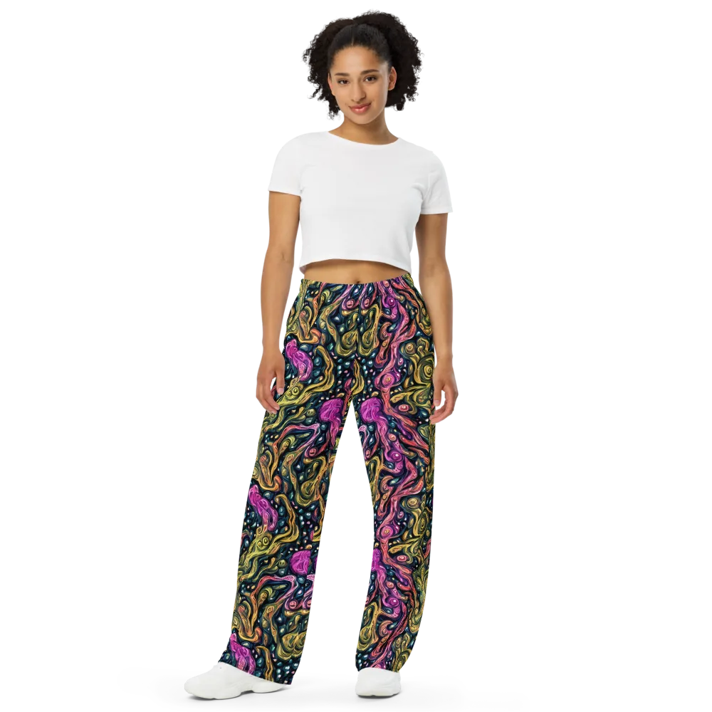 Prismatic Currents on Wide-Leg Pants — Front