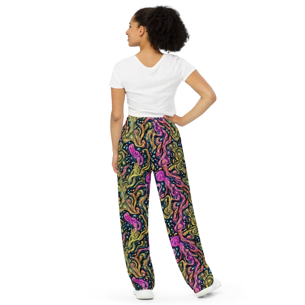 Prismatic Currents on Wide-Leg Pants — Back