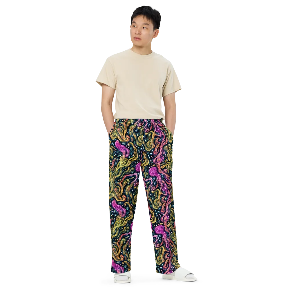 Prismatic Currents on Wide-Leg Pants — Front