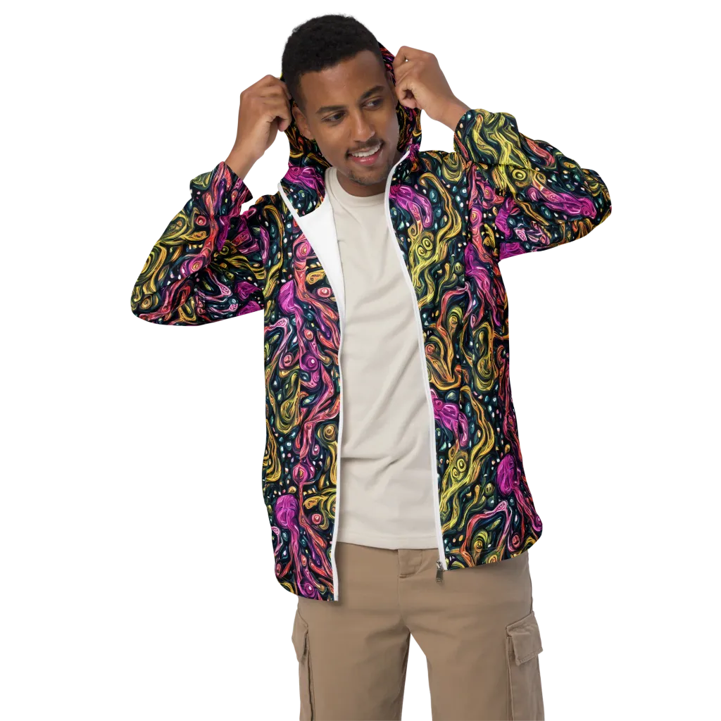 Prismatic Currents on Men's Windbreaker — Front