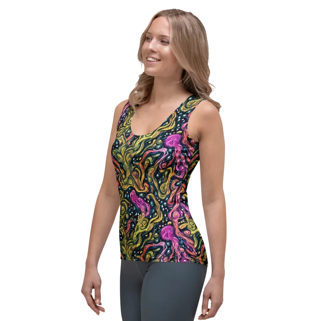 Prismatic Currents on Women's Tank Top — Left Front