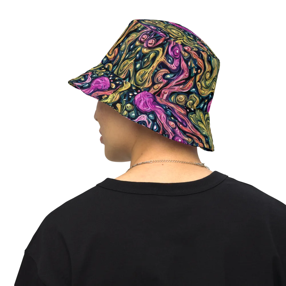 Prismatic Currents on Reversible Bucket Hat — Back Inside