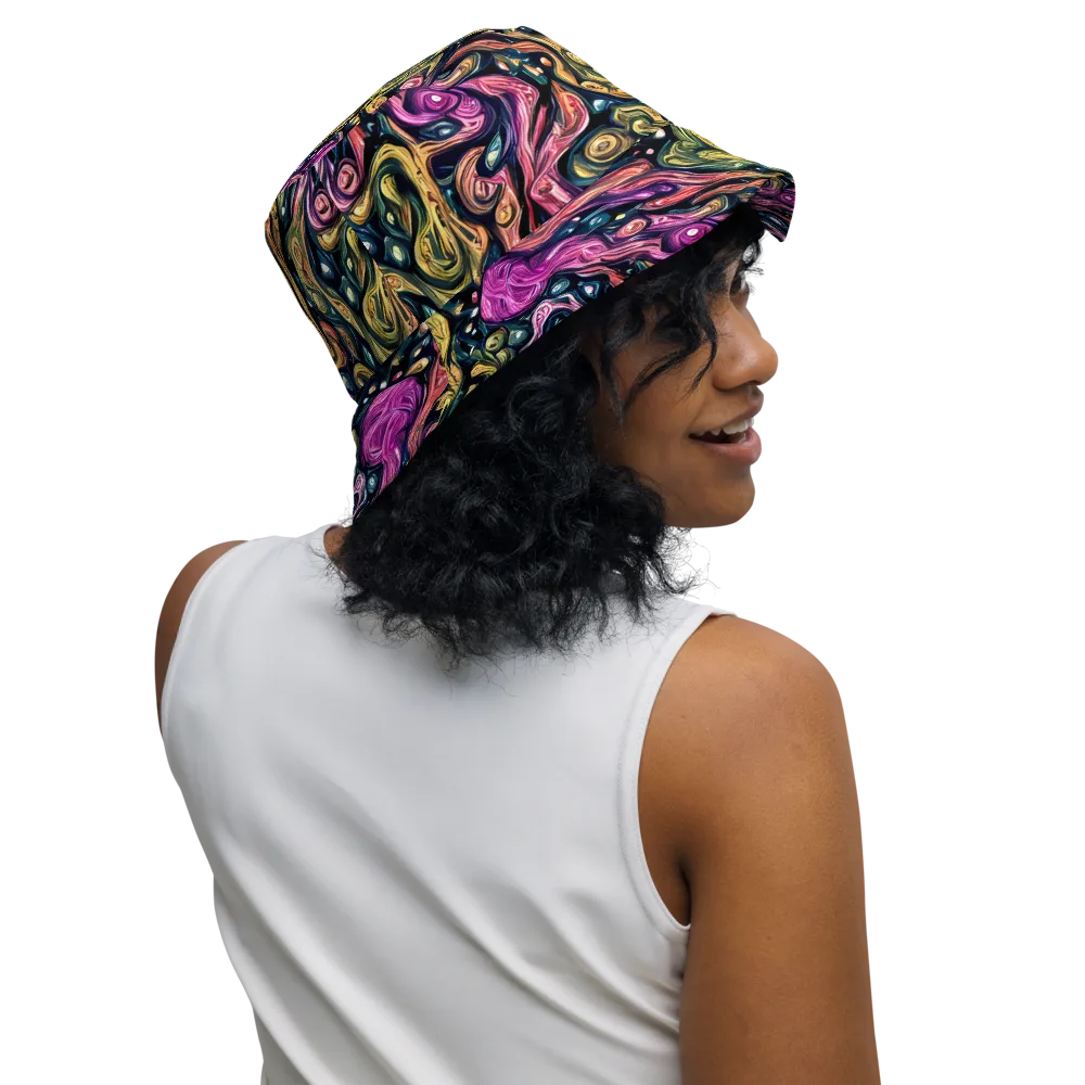 Prismatic Currents on Reversible Bucket Hat — Right Outside