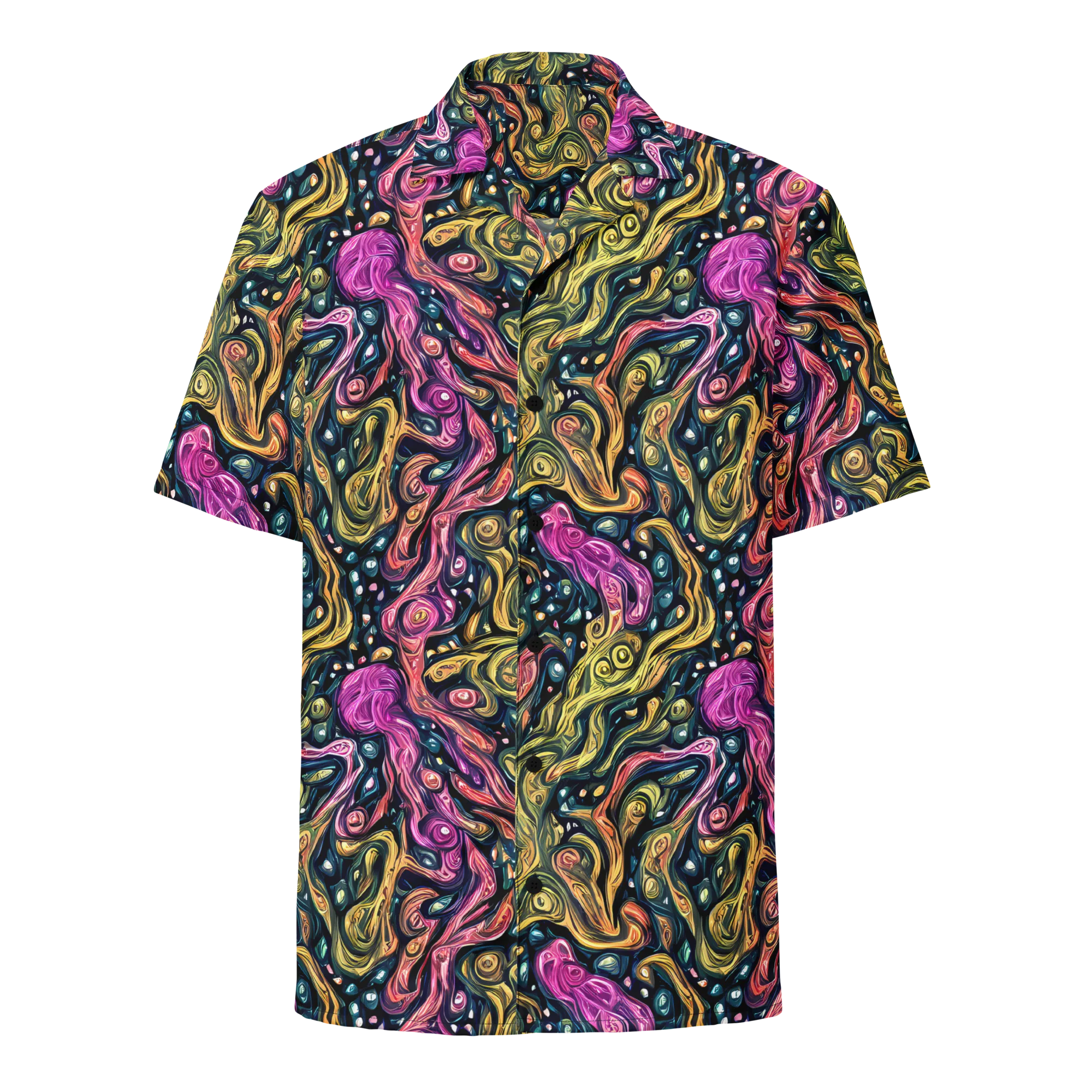 Prismatic Currents on Button Shirt — Front