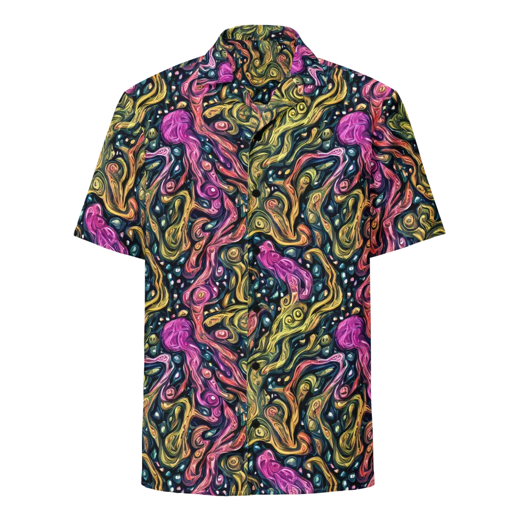 Prismatic Currents on Button Shirt — Front