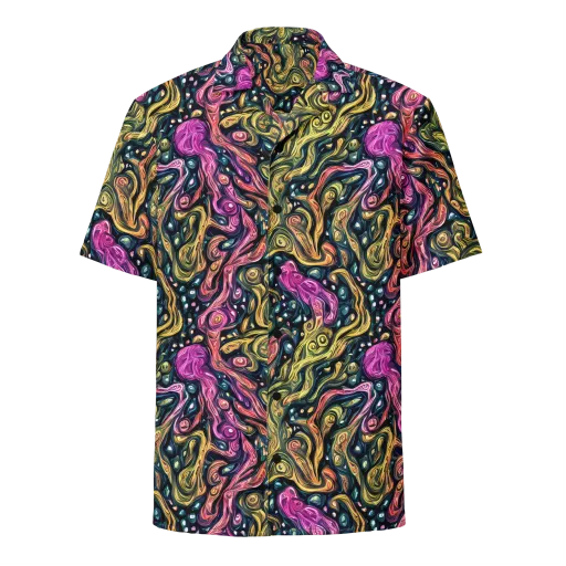 Prismatic Currents on a Button Shirt