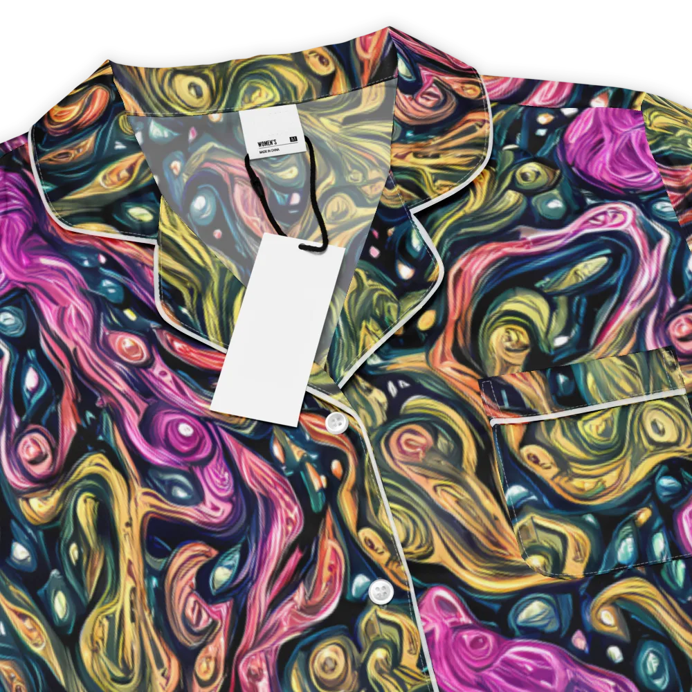 Prismatic Currents on Women's Short Sleeve Pajama Top — Product details
