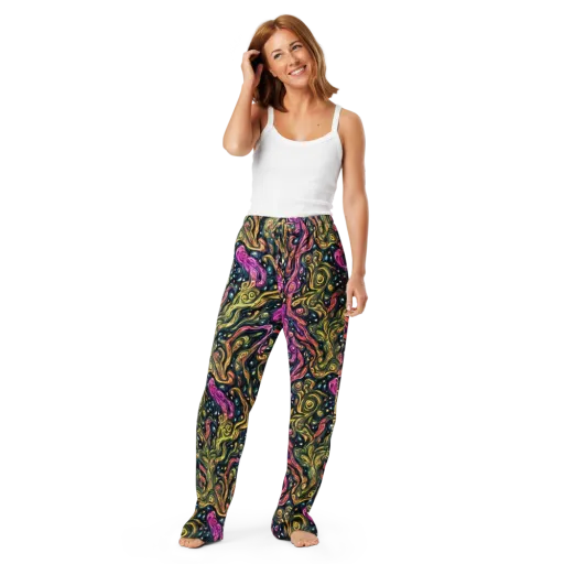 Prismatic Currents on a Women's Pajama Pants