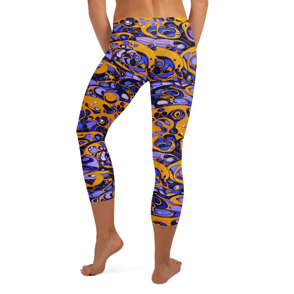 Psychedelic Alloy on Capri Leggings — Back