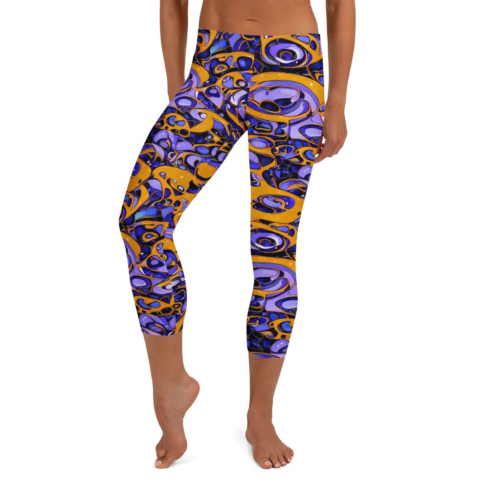 Psychedelic Alloy on Capri Leggings — Front