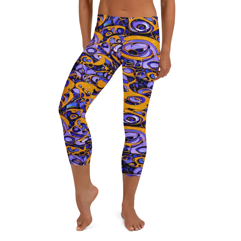 Psychedelic Alloy on Capri Leggings — Front