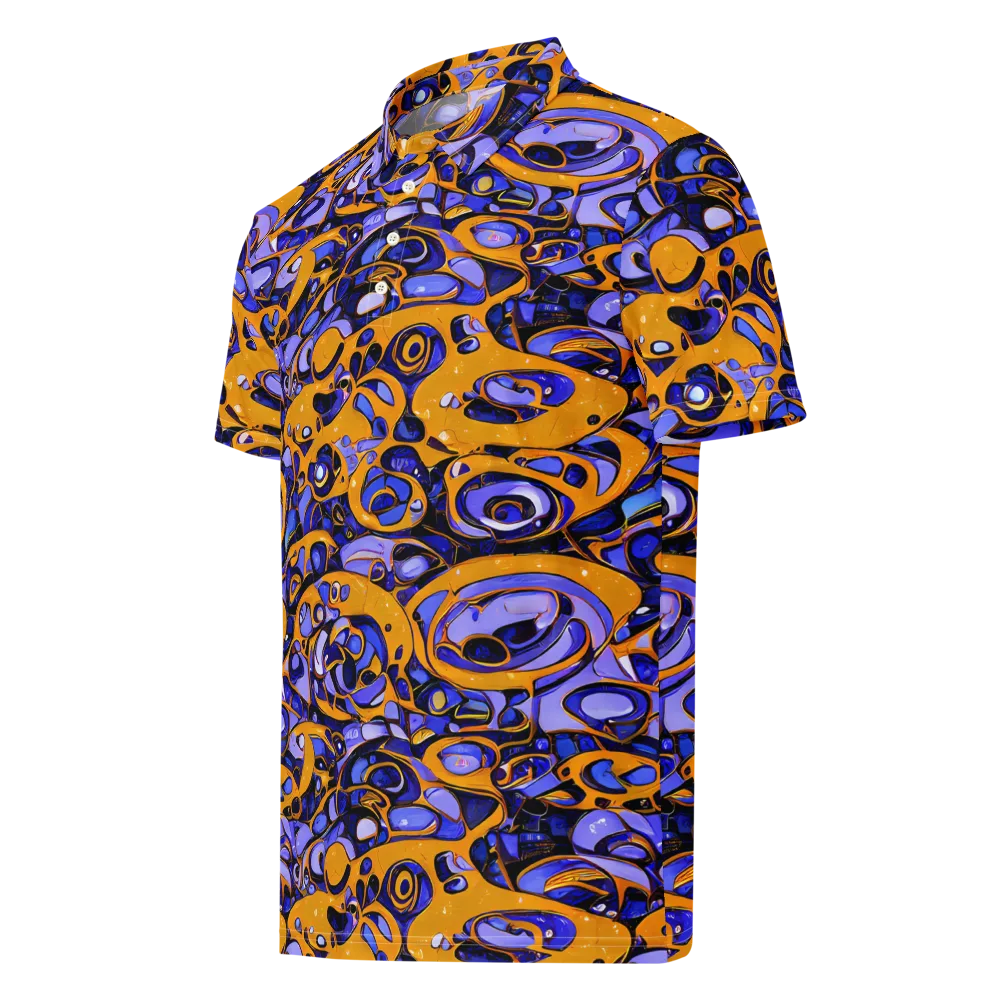 Psychedelic Alloy on Men's Slim Fit Polo Shirt — Left Front