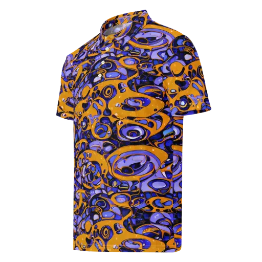 Psychedelic Alloy on a Men's Slim Fit Polo Shirt