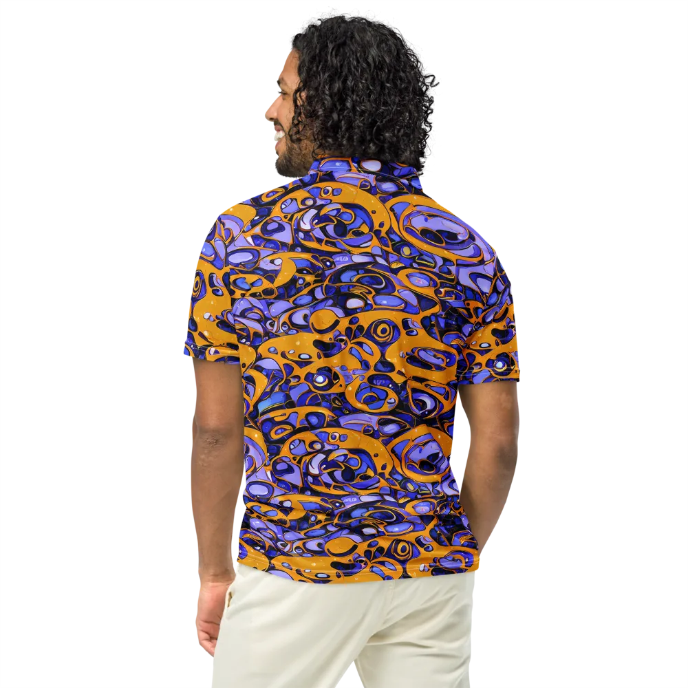 Psychedelic Alloy on Men's Slim Fit Polo Shirt — Back