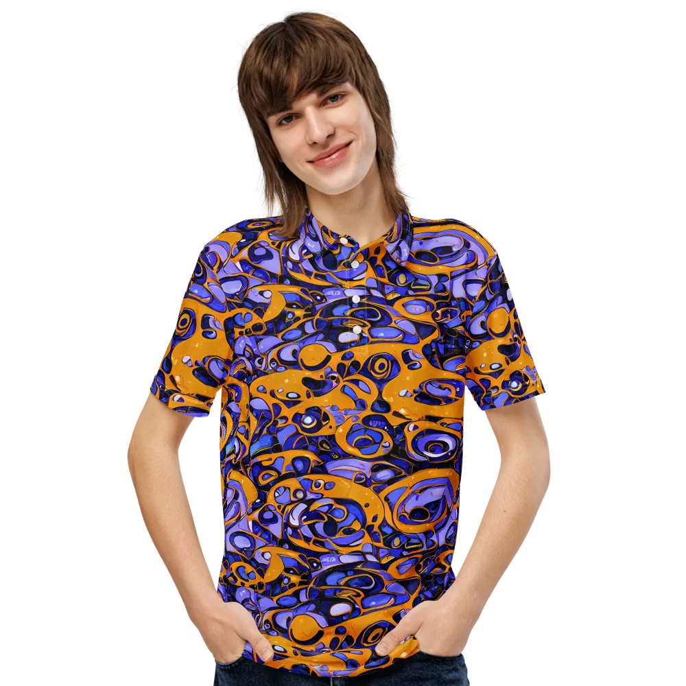 Psychedelic Alloy on Men's Slim Fit Polo Shirt — Front
