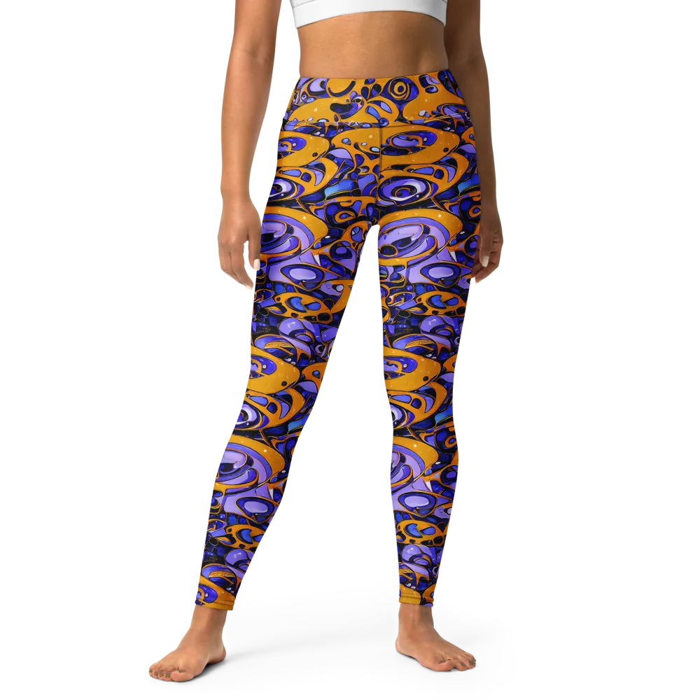 Psychedelic Alloy on Yoga Leggings — Front