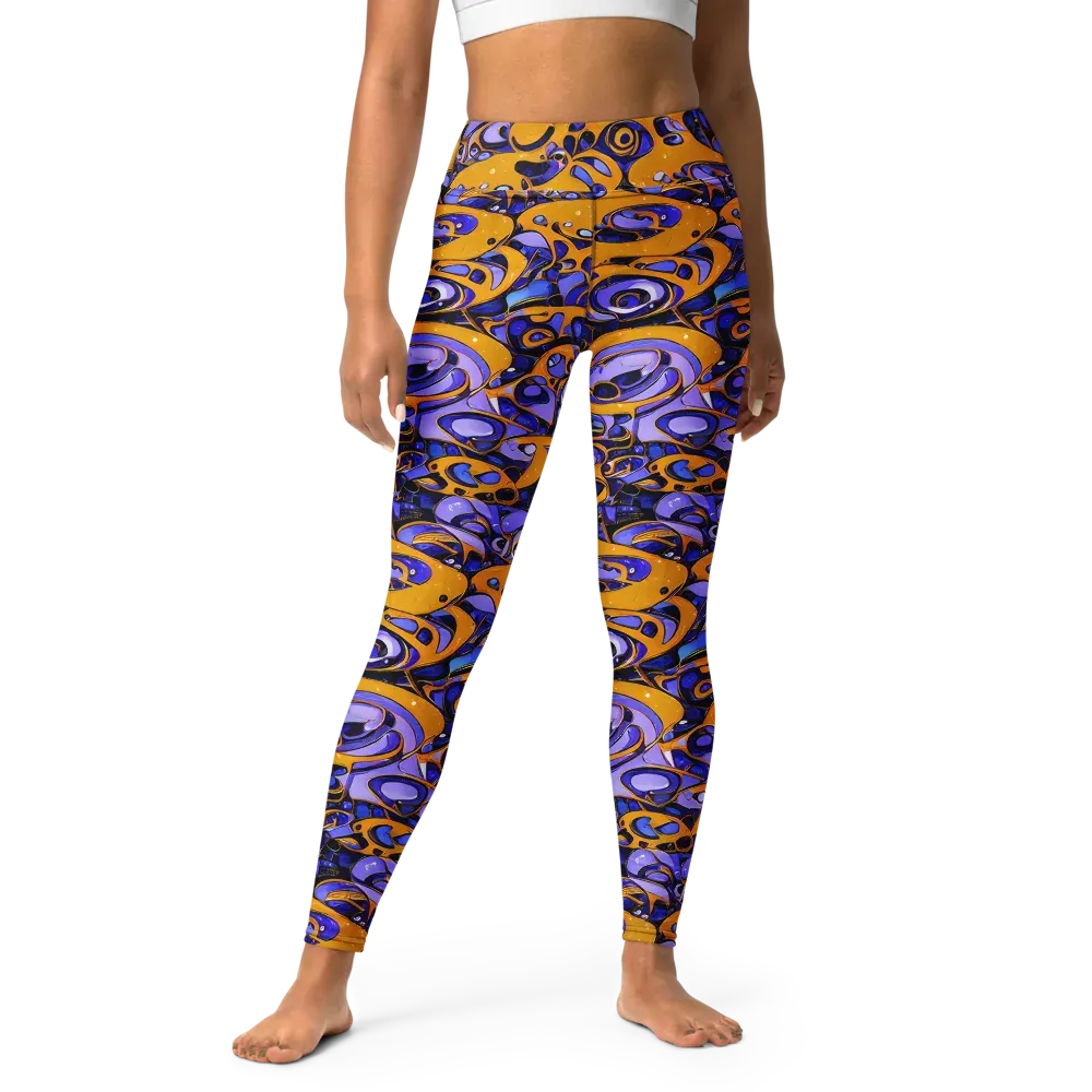 Psychedelic Alloy on Yoga Leggings — Front