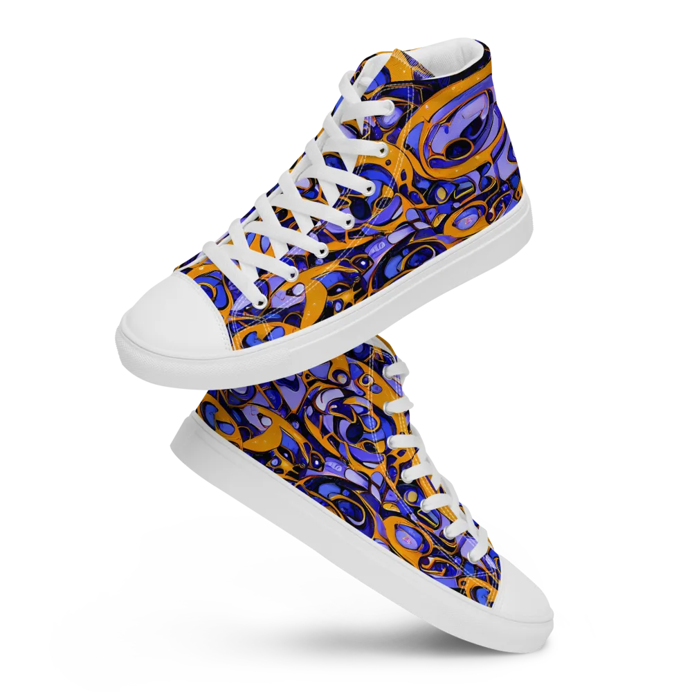 Psychedelic Alloy on Women's High Top Canvas Shoes — Front