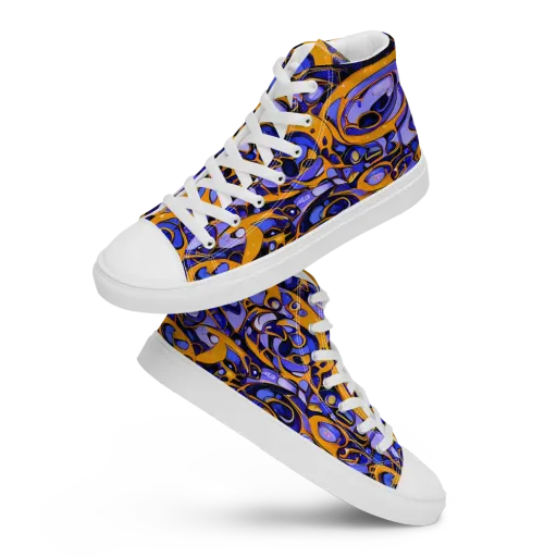 Psychedelic Alloy on a Women's High Top Canvas Shoes