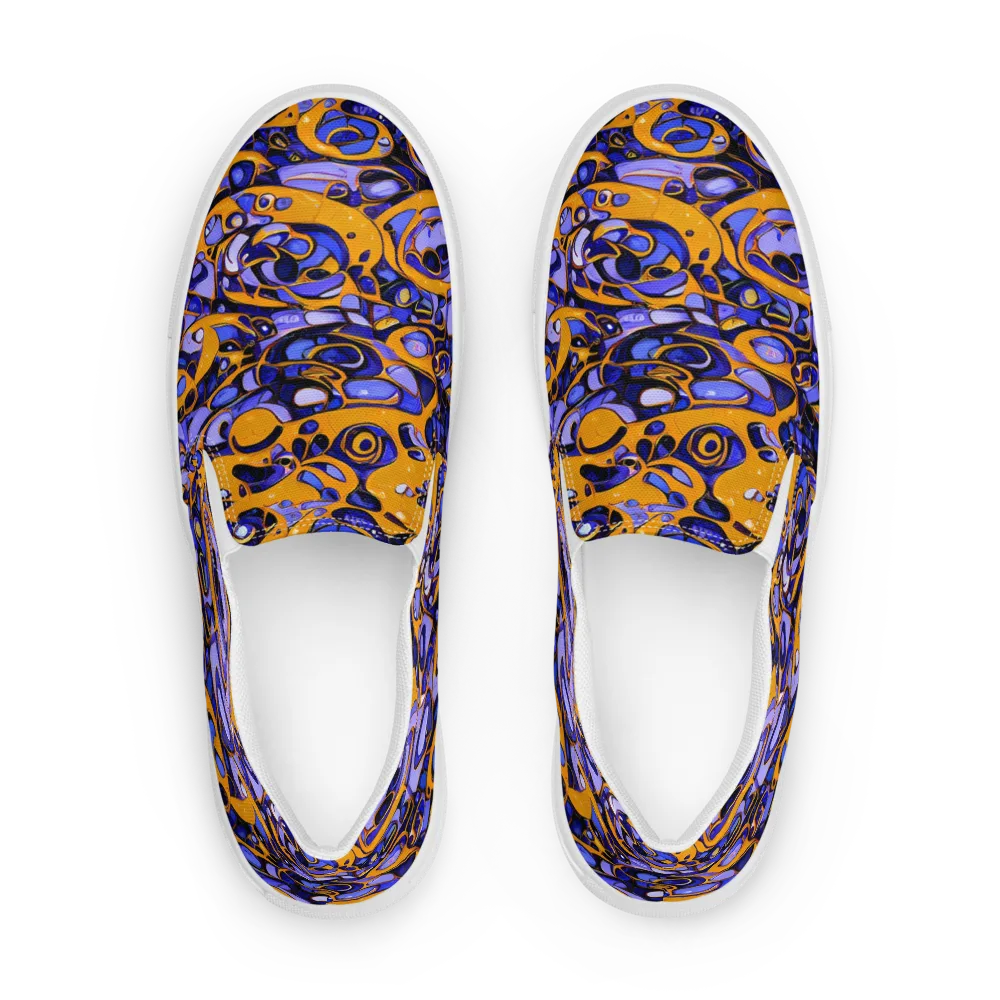 Psychedelic Alloy on Men's Slip-On Canvas Shoes — Front