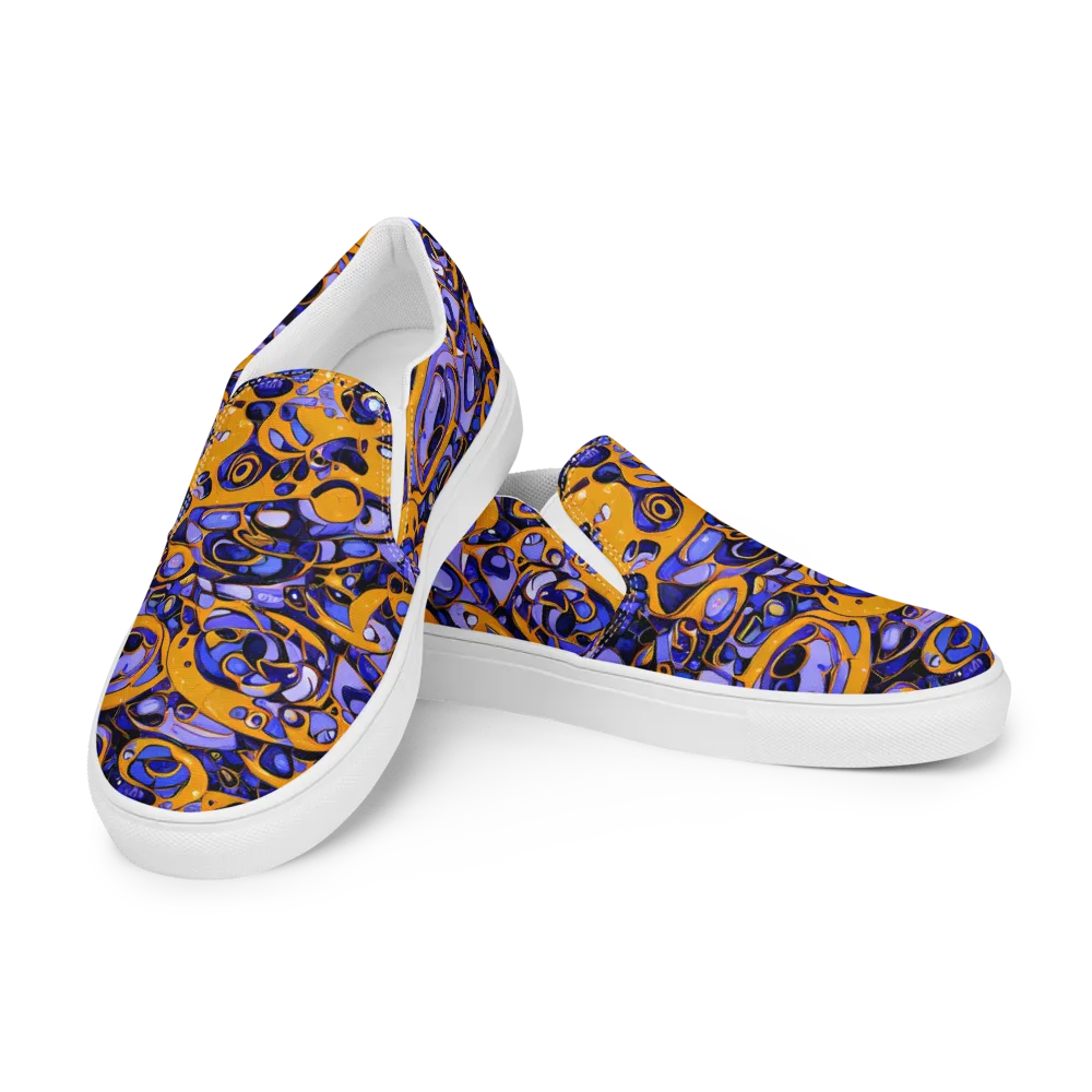 Psychedelic Alloy on Men's Slip-On Canvas Shoes — Left Front