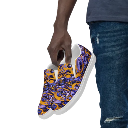 Psychedelic Alloy on a Men's Slip-On Canvas Shoes